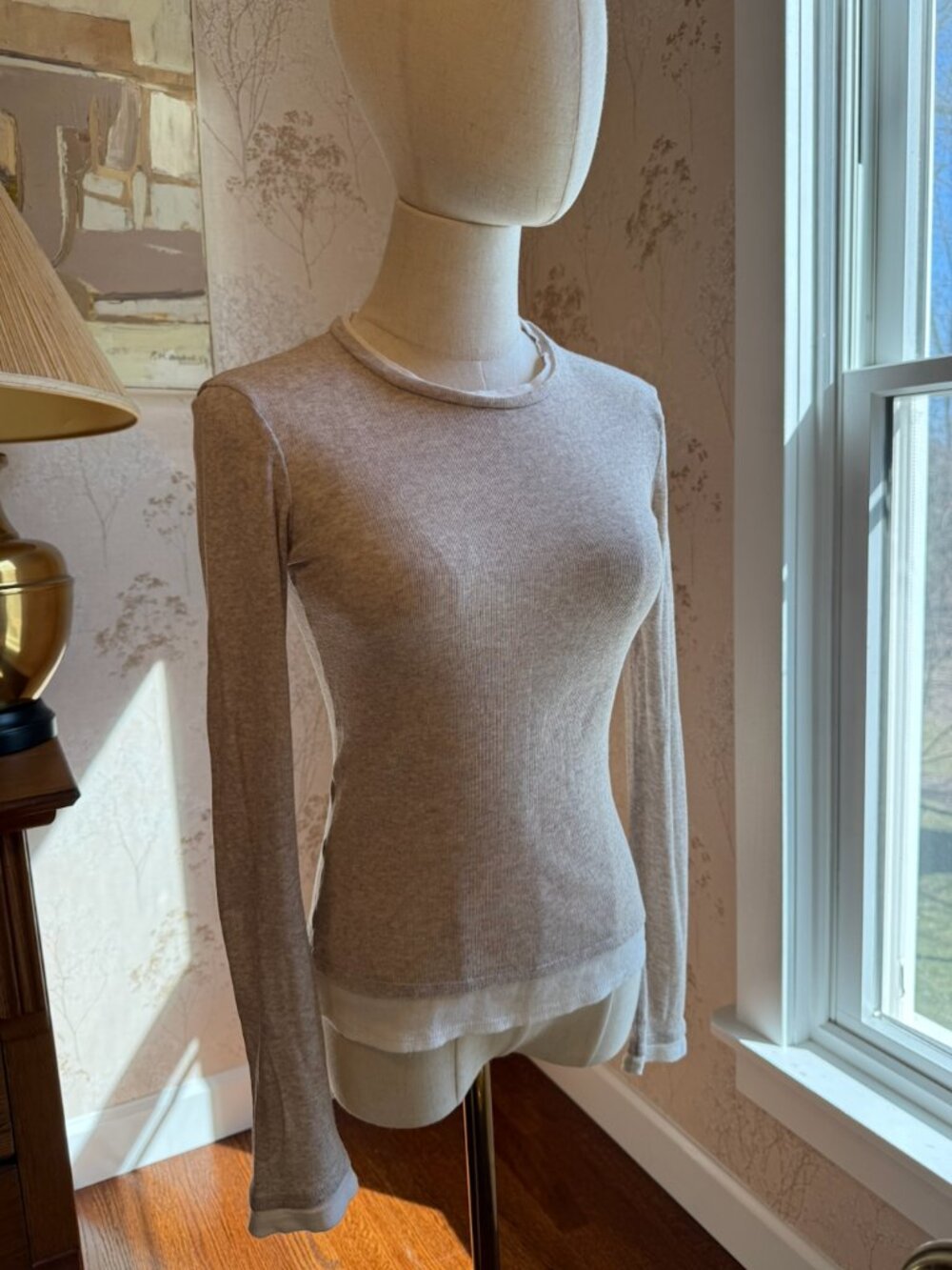 ZARA double layered crewneck top